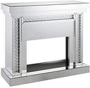Acme Furniture Nysa Fireplace in Mirrored & Faux Crystals 90272 - Michael's Discount Furniture