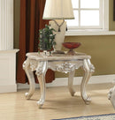 Acme Furniture Ranita End Table with Marble Top in Champagne 81042 - Michael's Discount Furniture