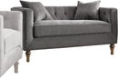 Acme Furniture Sidonia Loveseat in Gray Velvet 53581 - Michael's Discount Furniture