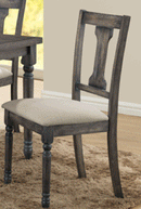 Acme Furniture Wallace Side Chair in Tan and Weathered Gray (Set of 2) 71437 - Michael's Discount Furniture