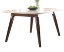 Acme Gasha Dining Table in White/Walnut 72820 - Michael's Discount Furniture