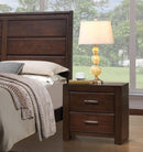 Acme Oberreit 2 Drawer Nightstand in Walnut 25793 - Michael's Discount Furniture