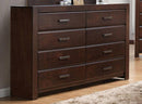 Acme Oberreit 8 Drawer Dresser in Walnut 25795 - Michael's Discount Furniture
