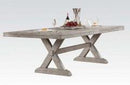 Acme Rocky Rectangular Dining Table in Gray Oak 72860 - Michael's Discount Furniture