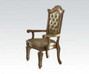 Acme Vendome Arm Chair (Set of 2) in Gold Patina 63004 - Michael's Discount Furniture