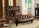 Anondale 2-Tone Brown PU Chaise & 3Pillows - Michael's Discount Furniture