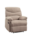Arcadia Beige Woven Fabric Recliner (Motion) - Michael's Discount Furniture