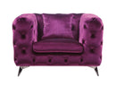 Atronia Purple Fabric Chair - Michael's Discount Furniture