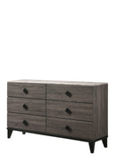Avantika Faux Marble & Rustic Gray Oak Dresser - Michael's Discount Furniture