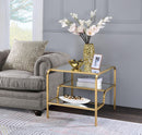 Astrid Gold & Mirror End Table - Michael's Discount Furniture