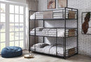 Brantley Sandy Black & Dark Bronze Hand-Brushed Bunk Bed (Triple Twin) - Michael's Discount Furniture