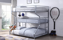 Caius II Silver Bunk Bed (Triple Full/Twin/Queen) - Michael's Discount Furniture