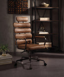 Calan Retro Brown Top Grain Leather Office Chair - Michael's Discount Furniture