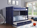 Cargo Blue Bunk Bed (Full/Full) - Michael's Discount Furniture