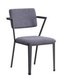 Cargo Gray Fabric & Gunmetal Chair - Michael's Discount Furniture