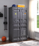 Cargo Gunmetal Wardrobe (Double Door) - Michael's Discount Furniture