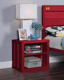 Cargo Red Nightstand (USB) - Michael's Discount Furniture
