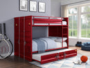Cargo Red Bunk Bed (Full/Full) - Michael's Discount Furniture