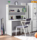 Cargo White Desk & Hutch - Michael's Discount Furniture