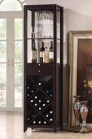 Casey Wenge Wine Cabinet - Michael's Discount Furniture