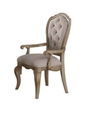 Chelmsford Beige Fabric & Antique Taupe Arm Chair - Michael's Discount Furniture