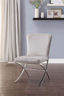 Daire Velvet & Chrome Side Chair - Michael's Discount Furniture