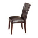 Danville Espresso PU & Walnut Side Chair - Michael's Discount Furniture