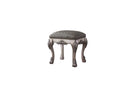Dresden Vintage Bone White & PU Vanity Stool - Michael's Discount Furniture