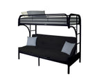 Eclipse Black Bunk Bed (Twin XL/Queen/Futon) - Michael's Discount Furniture
