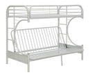 Eclipse White Bunk Bed (Twin XL/Queen/Futon) - Michael's Discount Furniture