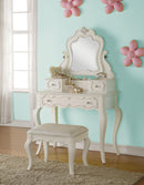 Edalene Pearl White Vanity & Mirror - Michael's Discount Furniture