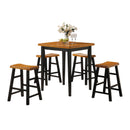 Gaucho Oak & Black Counter Height Set (5Pc Pk) - Michael's Discount Furniture