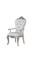 Gorsedd Cream Fabric & Antique White Arm Chair - Michael's Discount Furniture