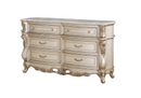 Gorsedd Marble & Antique White Dresser - Michael's Discount Furniture
