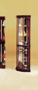 Huxley Cherry Curio Cabinet - Michael's Discount Furniture