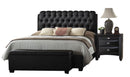 Ireland II Black PU Eastern King Bed - Michael's Discount Furniture