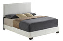 Ireland III White PU Queen Bed - Michael's Discount Furniture
