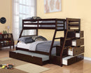 Jason Espresso Bunk Bed (Twin/Full) - Michael's Discount Furniture