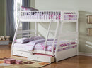 Jason White Bunk Bed (Twin/Full) - Michael's Discount Furniture