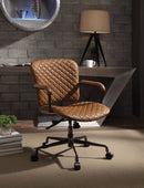 Josi Coffee Top Grain Leather Office Chair - Michael's Discount Furniture