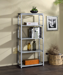 Jurgen Faux Concrete & Silver Bookshelf - Michael's Discount Furniture