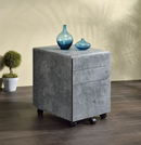 Jurgen Faux Concrete & Silver File Cabinet - Michael's Discount Furniture