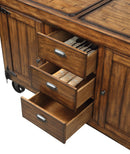 Kabili Antique Tobacco Kitchen Cart - Michael's Discount Furniture
