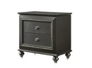 Kaitlyn Metallic Gray Nightstand - Michael's Discount Furniture