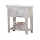 Lacey White Nightstand (1 DRAWER) - Michael's Discount Furniture