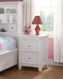 Lacey White Nightstand (2 DRAWERS) - Michael's Discount Furniture