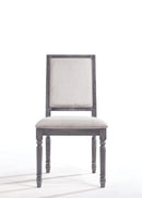 Leventis Cream Linen & Weathered Gray Side Chair - Michael's Discount Furniture