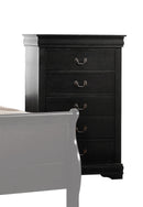 Louis Philippe Black Chest - Michael's Discount Furniture
