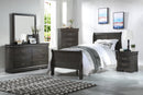 Louis Philippe Dark Gray Twin Bed - Michael's Discount Furniture