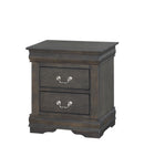 Louis Philippe Dark Gray Nightstand - Michael's Discount Furniture